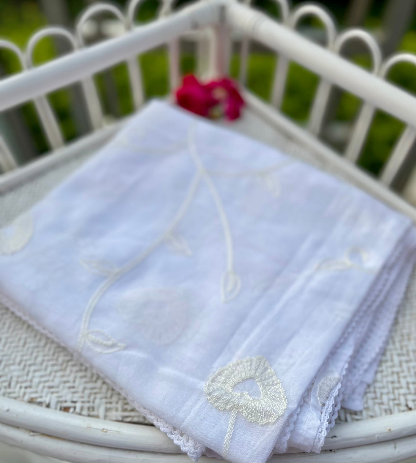 Mul Cotton Chikankari Dupatta