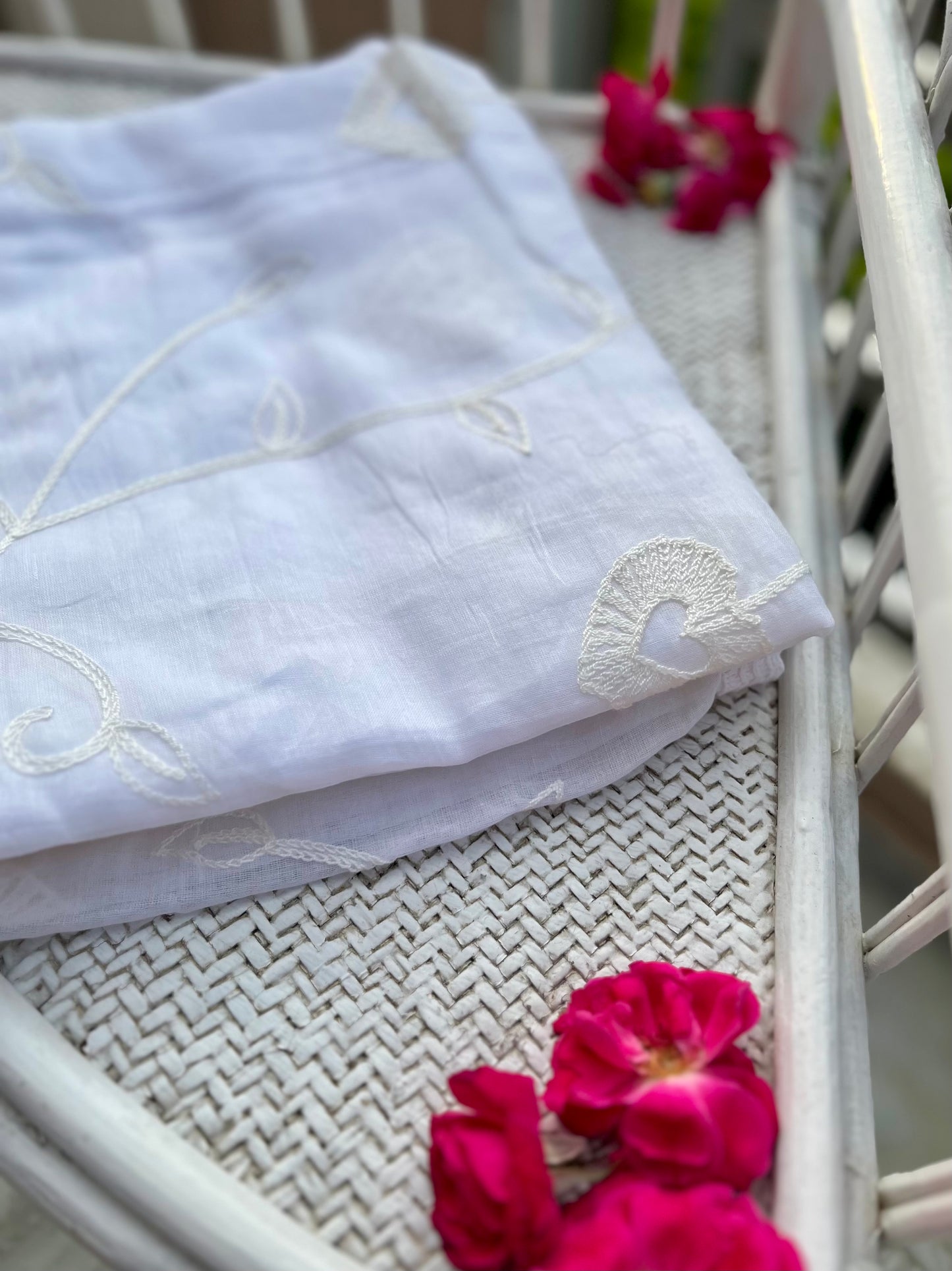 Mul Cotton Chikankari Dupatta
