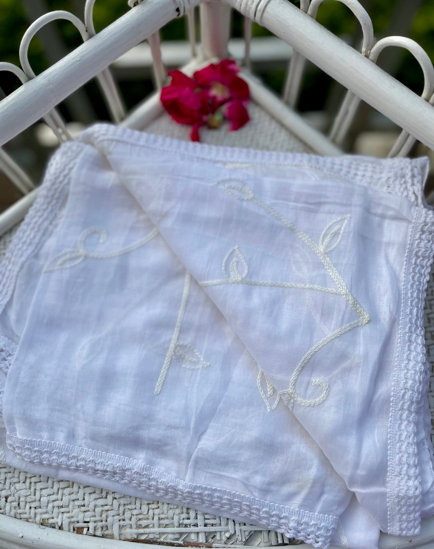 Mul Cotton Chikankari Dupatta