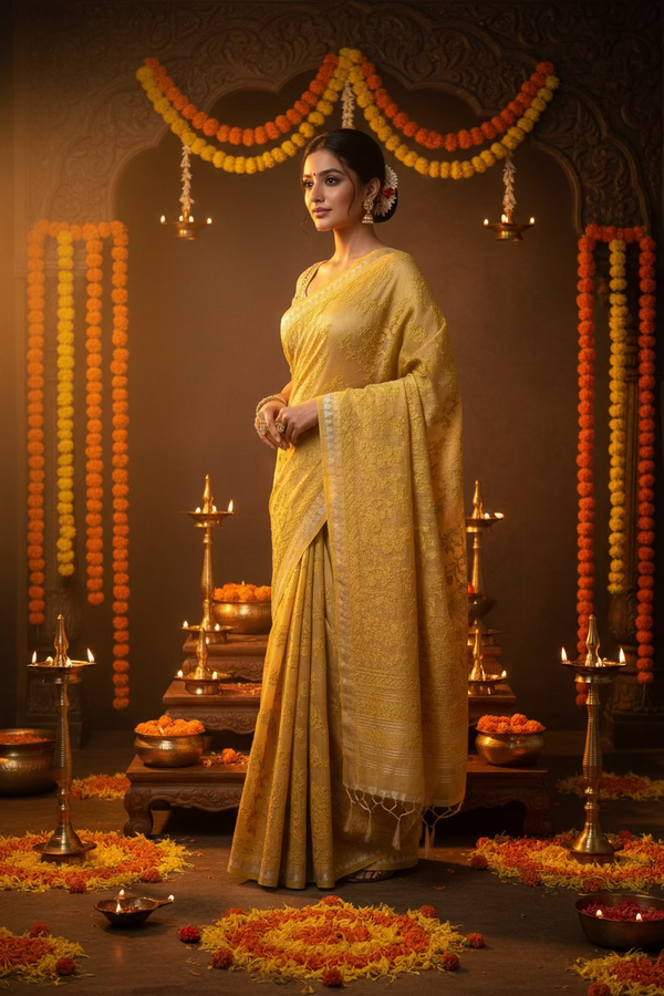 Chikankari Saree