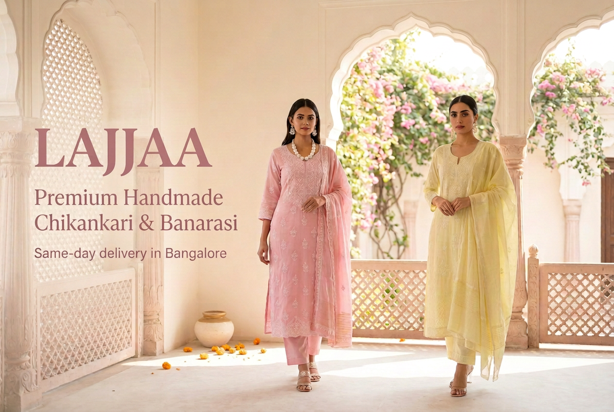 Lajjaa banner with the embedded white rectangle removed